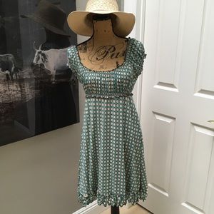 Max Studio Empire Waist Geo Print Dress